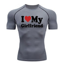 Camisa de compressão gráfica masculina, Ginásio Treino, Atlético, Quick Dry Tshirts, Primavera, Outono, Formação, Corrida, Camisola, Baselayer Tops