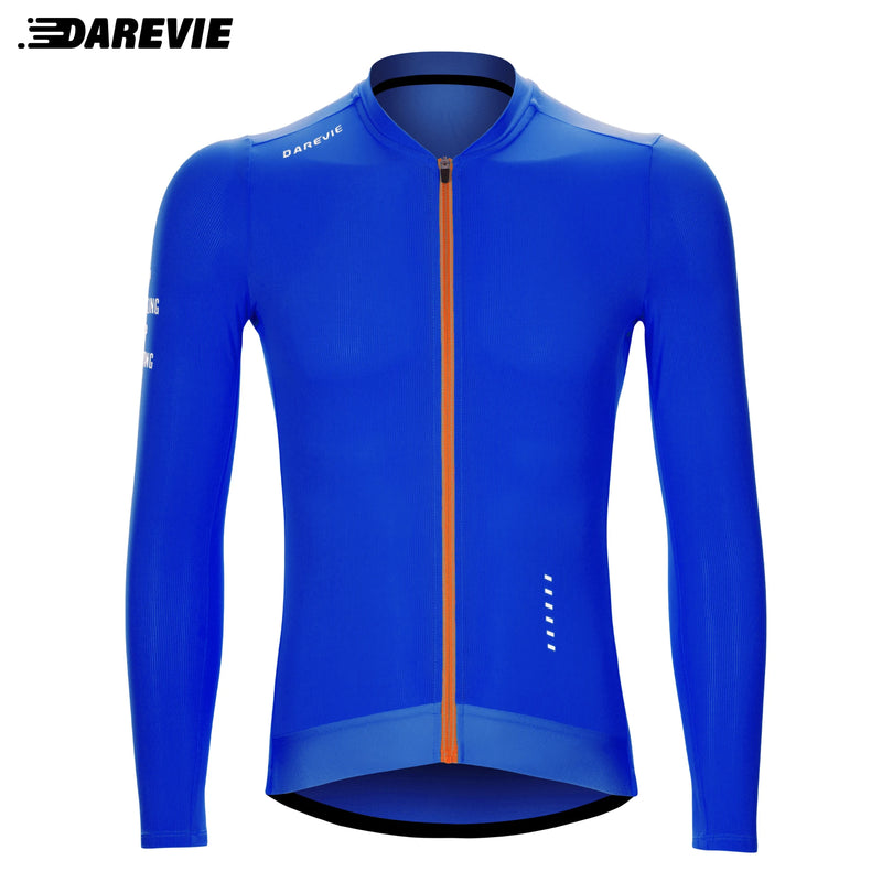 DAREVIE Ciclismo Jersey Manga Longa Homens Mulheres Cool Tecnologia Homem Ciclismo Maillot Soft Respirável Quick Dry SPF 50 Tamanho Pequeno