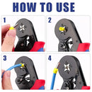 Ferramentas de friso de virola de mangas finais hsc8 6-4a auto-ajustável AWG23-7/0.25-10mm2 alicate de friso de fio de catraca quadrado