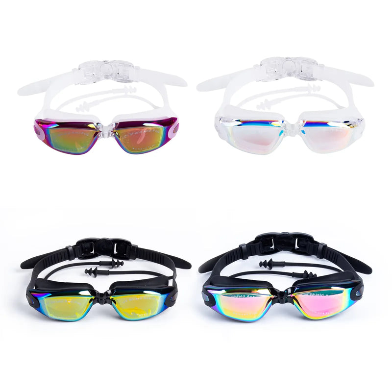 Óculos de natação Óculos de natação de armação grande HD grande angular antiembaçante proteção UV Óculos de natação para adultos sem vazamento