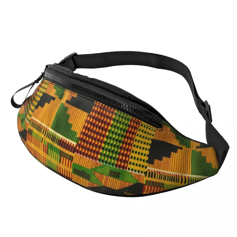 Colorful African Tribal Pattern Fanny Pack for Men Women Africa Ankara Print Crossbody Waist Bag Traveling Phone Money Pouch