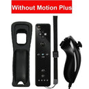 2 em 1 controle remoto sem fio bluetooth para wii wii u controle opcional movimento mais gamepad nunchuck conjunto com capa de silicone