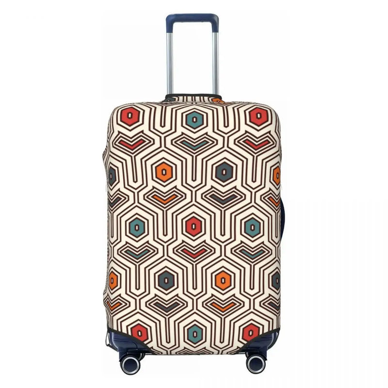 Funny Africa Ankara Geometric Art Luggage Cover Protector Elastic Travel Suitcase Covers
