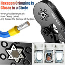 Hexagonal Auto-Ajustável Ratchet Virola Crimping Tool Kit, Crimper Kit com Mangas Virola, Terminais de Fio, 23-7AWG, 0.25-10 mm2