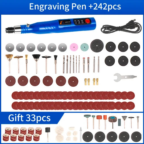 30w 3 velocidade ferramenta rotativa sem fio 3.7v broca elétrica ferramenta rotativa para gravura, lixar, polimento, escultura, corte, artesanato diy