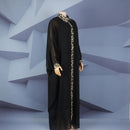 Manga comprida Chiffon Rhinestone Camisa Saia, cor sólida, Grupo Interno, 2023