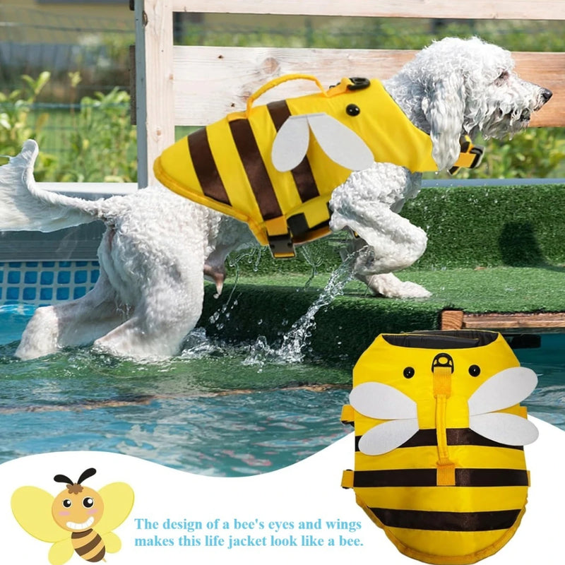 Summer Pet Dog Life Jacket Vest Clothes Adjustable Waterproof High Buoyancy Durable Dog Swimming Suit Pet Swim Practice Supplies