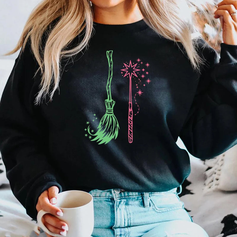 Elements Wicked Sweatshirt Changed for Good Sweater Pink and Green Pullover Wicked A New Musical Shirt Pink and Green Tops