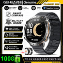 T-rex 3 grau militar 1000mah bateria relógio inteligente 10atm à prova dwaterproof água gps bússola altímetro chamada amoled masculino nadar esportes smartwatch
