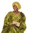 Africano babados cabeça envolve gorro ouro carimbo tecido turbante boné para mulheres nigeria festa de casamento headtie