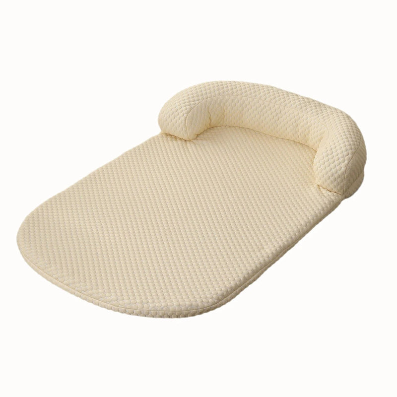 Cama grande para cães, respirável, primavera verão, resfriamento, antiderrapante, cama para gatos com travesseiro, tecido de seda gelada, cama para cães pequenos, almofada para animais de estimação