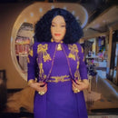 Desconto Vestido feminino chique e elegante, luxuoso, strass, elegante, africano, terno, vestido longo africano para mulheres