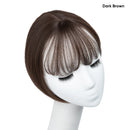 Clipe sintético em cobertura de cabelo com franja, reto, sobrecarga, natural, substituição invisível, capa branca estrondo, 10"