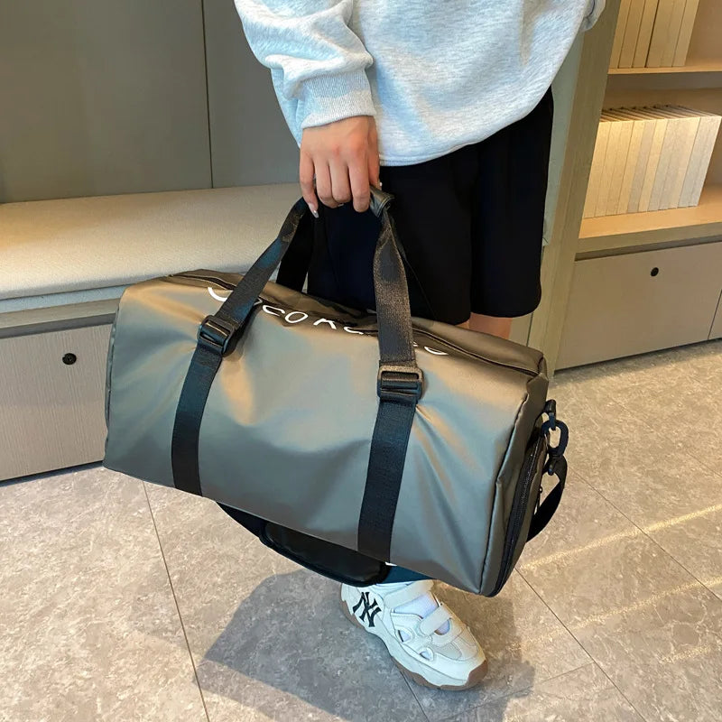 New Large Capacity Unisex Travel Duffel Bag Waterproof Sports Fitness Handbag with Shoe Box Dry Wet Separation Swimming Bags