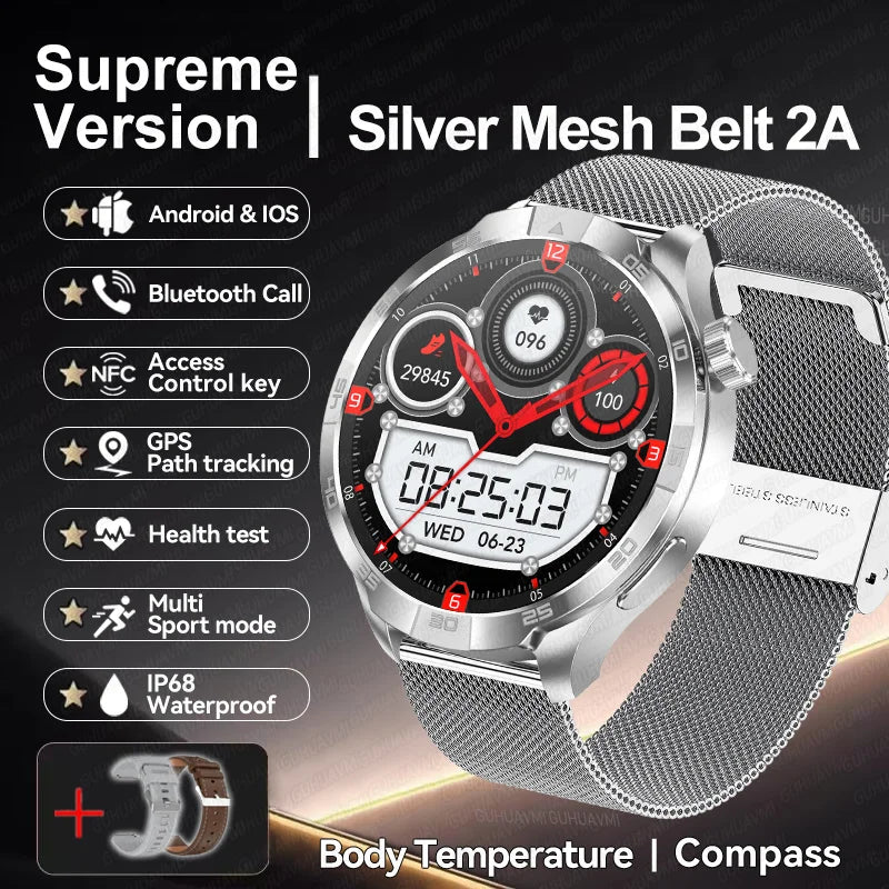 2025 novo gt5 pro gps esportes bússola smartwatch masculino 1.85 "amoled tela hd nfc ip68 à prova dip68 água bluetooth chamada smartbracelet mulher