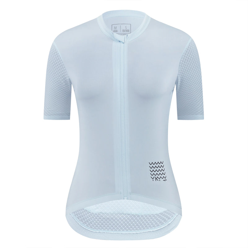 Ykywbike camisa de ciclismo feminina manga curta magro camisa de bicicleta de estrada camisa pro equipe roupas de ciclismo respirável