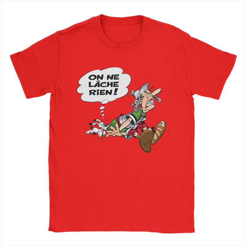 Asterixes Don't Let Go of Anything T Shirt Obelixes Men Cotton T-Shirts Crew Neck Cartoon Tees Short Sleeve merch 4XL 5XL 6XL