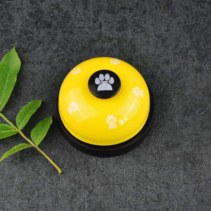 Pet Press Bell Device Cat Toy Funny Dog Paw Print Bell Ringer Dog Interactive Training Toys Pet Supplies