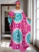 Vestido longo casual feminino estilo étnico vestido maxi confortável Dashiki vestido maxi estampado africano