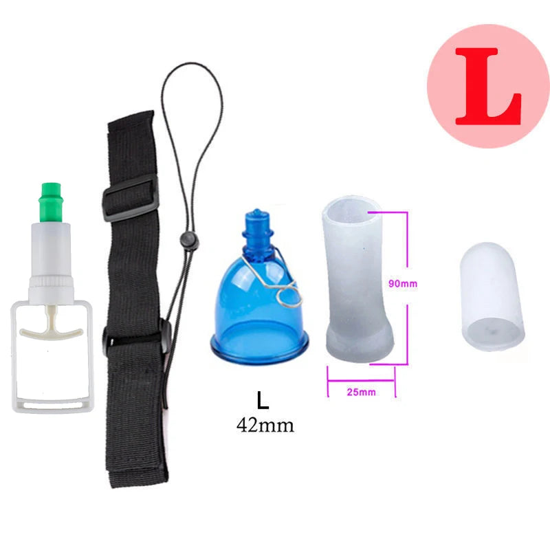 Extensor de ampliação da bomba peniana, copo de vácuo, cabide, treinador, pau, intensificador de ereção, maior crescimento, brinquedos sexuais adultos para homens