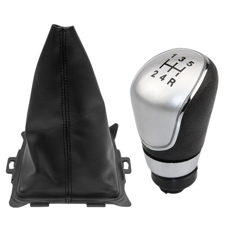 5/6 Speed Manual Gear Shift Knob Lever Shifter Gaiter Boot Cover Case For Ford Fiesta 2008 2009 2010 2011 2012 Car Styling