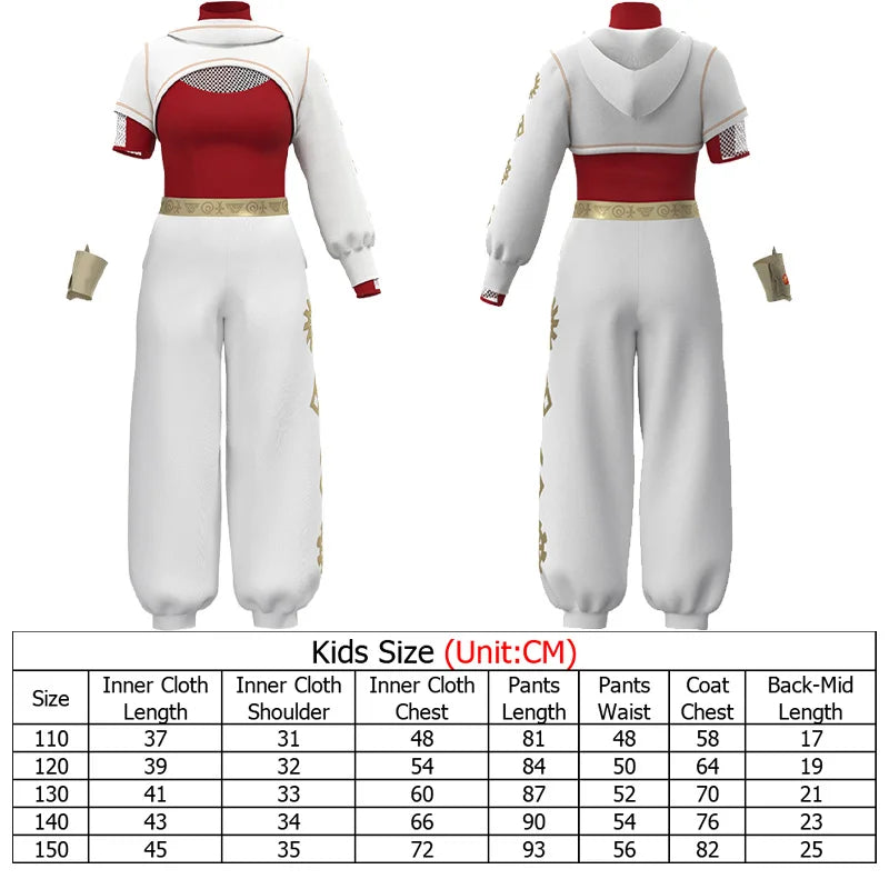 Kids Nova Cosplay Costume 2025 TV Zombies Roleplay Children Coat Skirts Pants Performance Hooded Clothing Halloween Party Suit