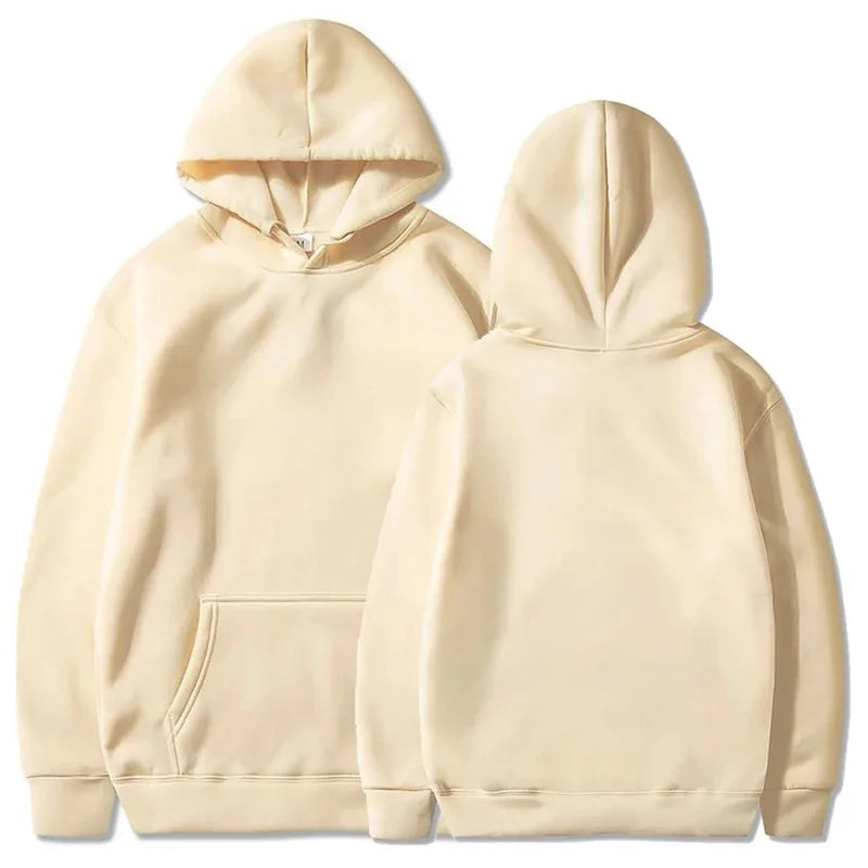 Fashion Casual Fleece Hoodies Men Wholesale Plain White Pullover Hoodie Unisex Cheap Sweatshirt With Hood Polerones Para Hombre