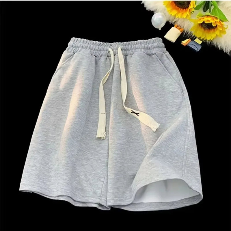 Loose version basketball shorts men's summer thin casual sports five-point pants drawstring waistline