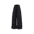 Calças de trabalho ao ar livre com design emendado estilo americano, calças compridas masculinas, calças largas soltas, calças esportivas casuais de perna reta