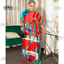 Vestido de festa tradicional africano dashiki com lenço para senhora, tamanho livre, chiffon, novo, super, impressão