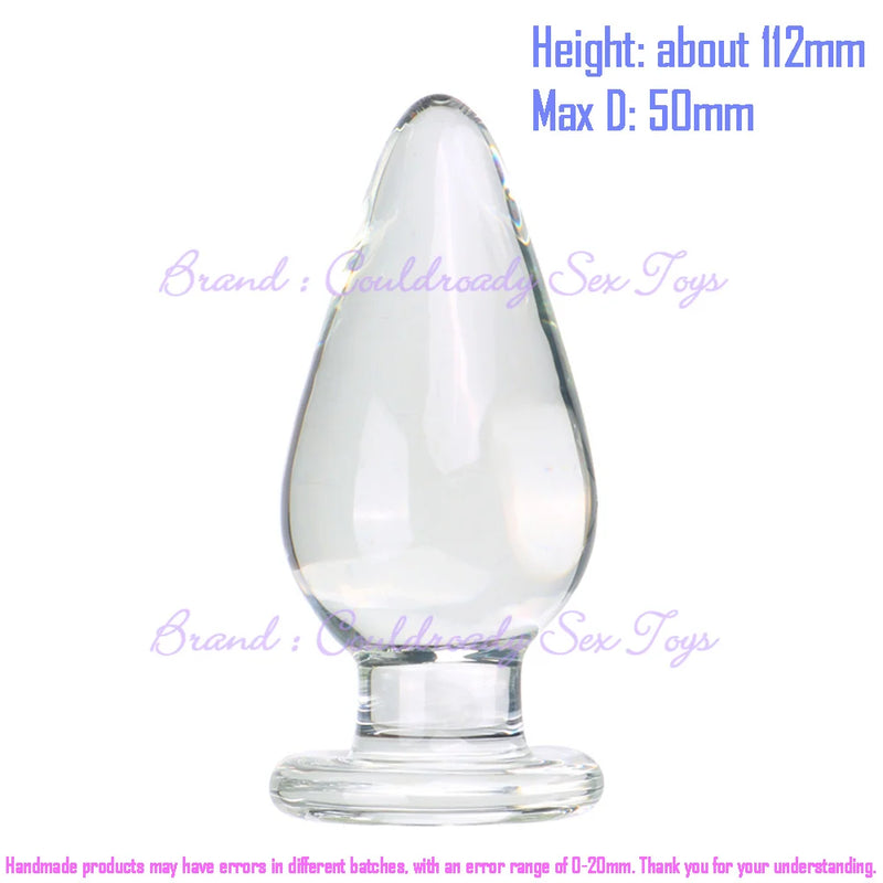 55mm cristal dourado grande vidro anal plug buttplug vibrador massageador de próstata feminino masturbação erótica brinquedos sexuais adultos para homem