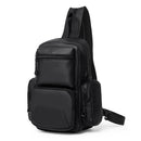 Mochila multifuncional e multi-bolso para homens, bolsa de peito leve, bolsa transversal diagonal, cor sólida