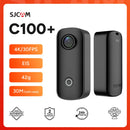 SJCAM C100 Plus Action Camera 4K 30M à prova d'água 2.4G WiFi Action Sport action cam EIS capacete de bicicleta motocicletas