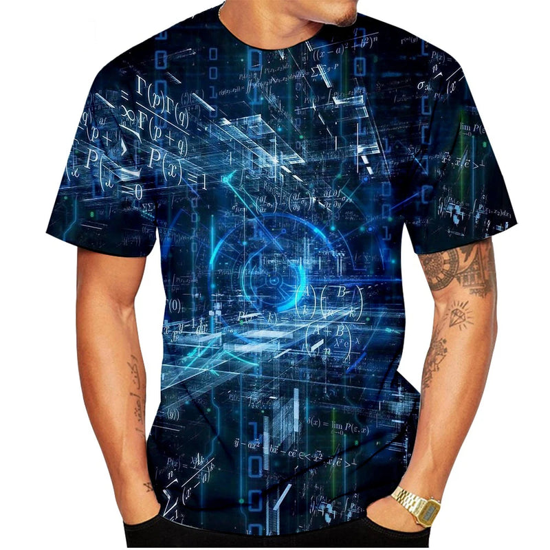 Mathematics Formula 3D Print T-Shirts Men Women Casual Fashion Short Sleeve T Shirt Oversized Harajuku Tees Tops Kids Clothing