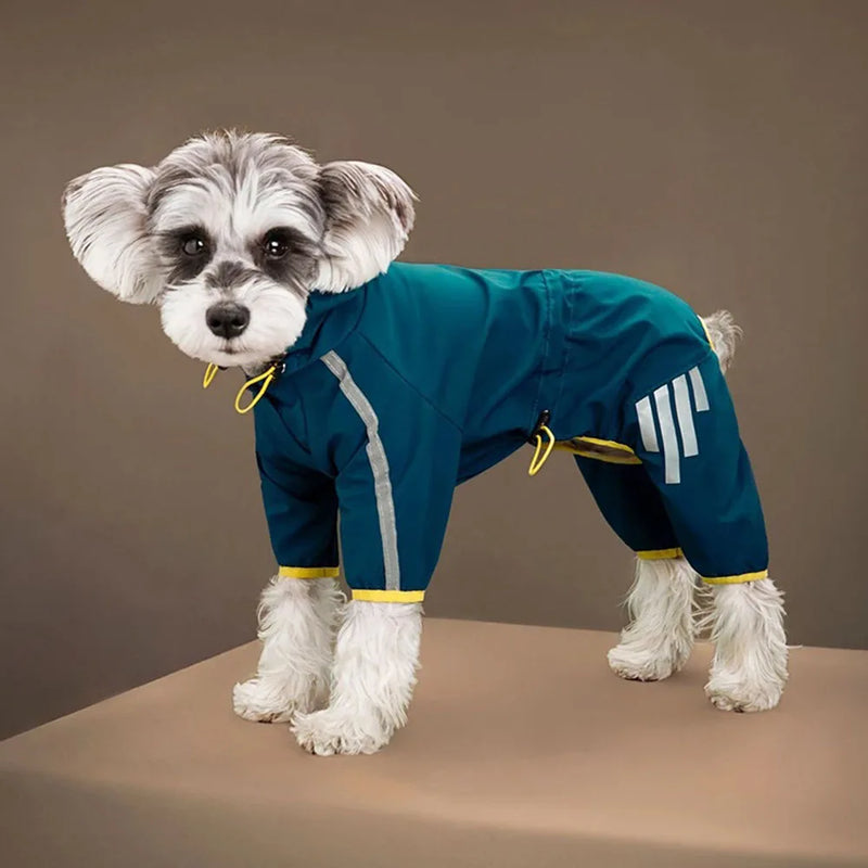 Waterproof Dog Rain Coat Cat Raincoat Outdoor Rainwear Hood Apparel Jumpsuit Puppy Rainy Day Clothes Outdoor Jacket Pet Supplies