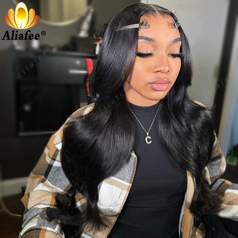 180% Density P1B/27 Body Wave 13X6 Lace Frontal Wig 100% Human Hair for Women Brazilian Pre Plucked 5x5 Lace Closure Wig 12A Wig
