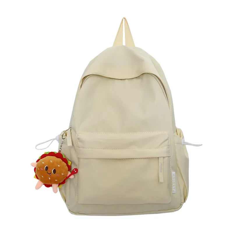 Fashion Schoolbag for Teenage Waterproof Nylon Girls Bagpack Cute Women Laptop Backpack Travel Bag Black Pink Bookbag Unisex