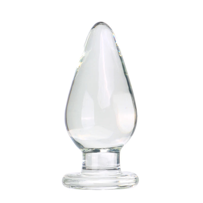 VaHppy Plugues anais de vidro com diâmetro de 5 cm, brinquedos sexuais para meninas, extensão de masturbação anal gay SM BDSM, brinquedos anais ovais e sedosos