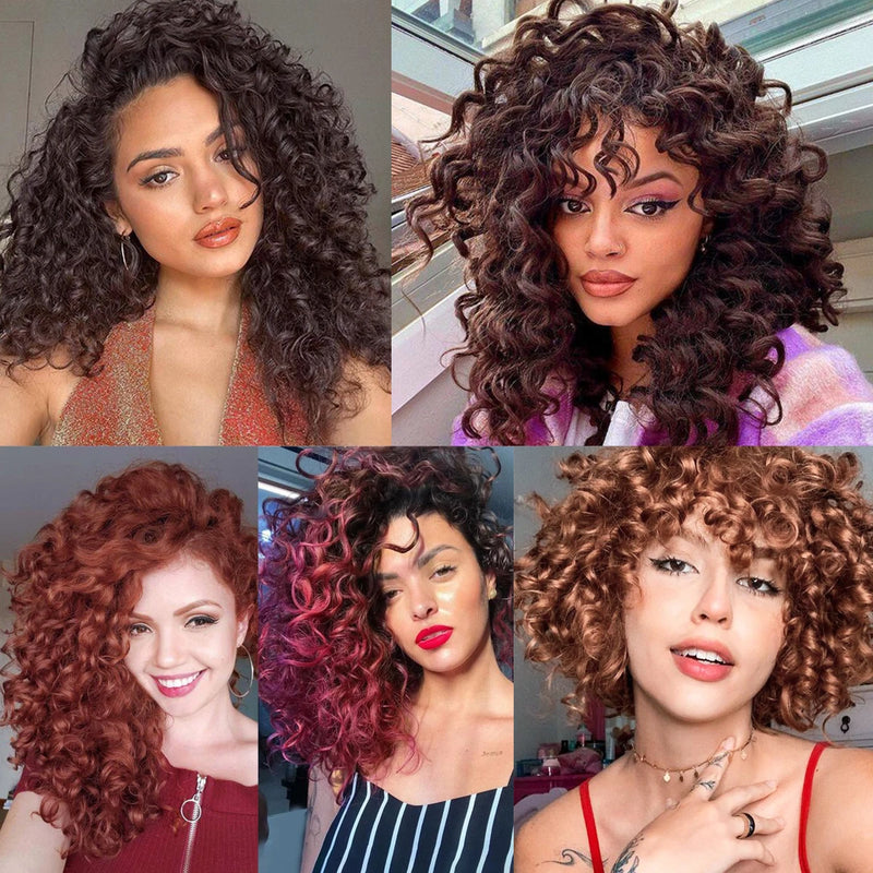 12Inch Water Wavy Synthetic Crochet Hair Ombre Hawaii Afro Curls Braiding Hair Extensions For Women Ocean Wave Hair