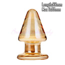 55mm cristal dourado grande vidro anal plug buttplug vibrador massageador de próstata feminino masturbação erótica brinquedos sexuais adultos para homem