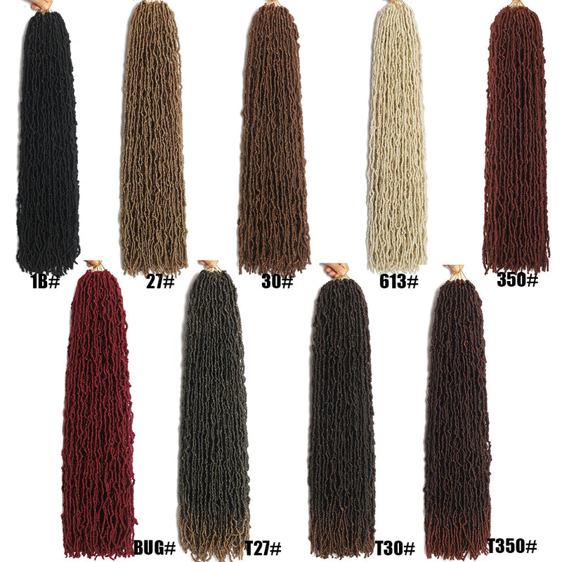 30 Inch Soft Locs Faux Locs Crochet Braiding Hair Synthetic Pre Looped Extensions for African Locks Hair 21 Strands/Pack