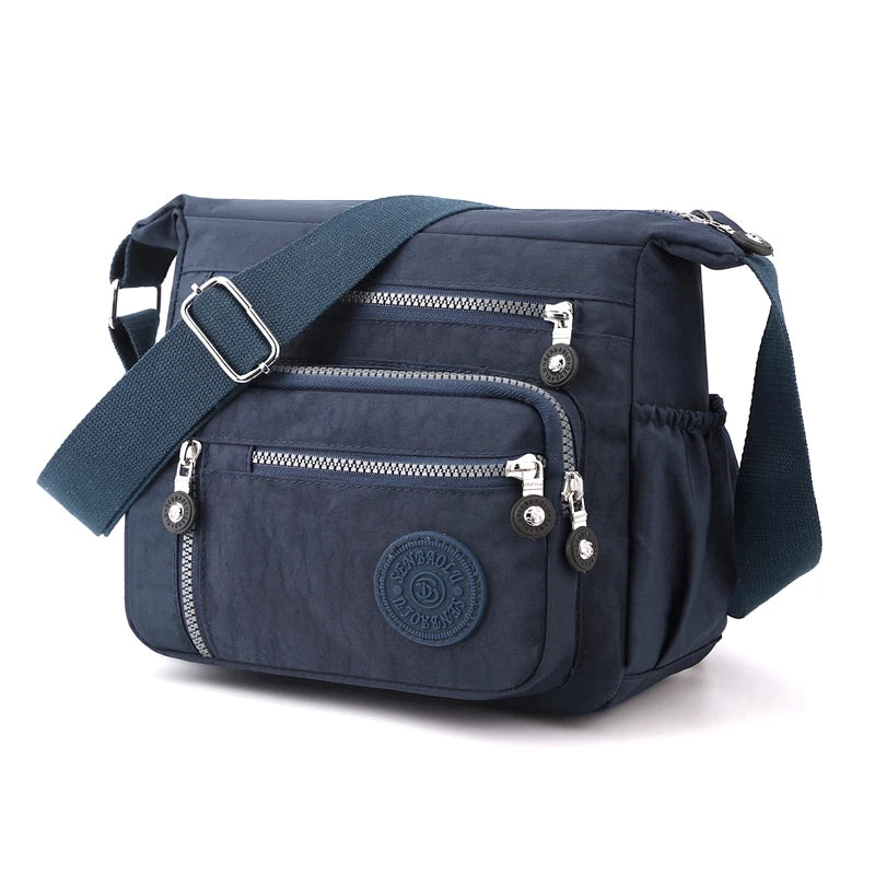 High Quality Nylon Women Shoulder Bag Fashion Multi-pockets Female Messenger Bag Casual Girls Shopping Bag Handbag