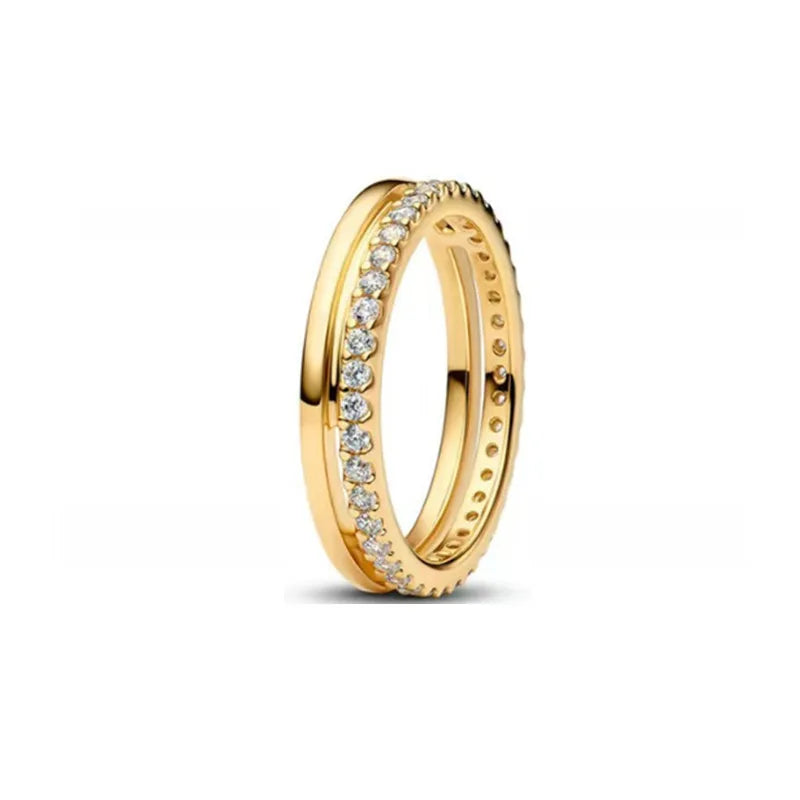 Novo real 925 prata esterlina moda design irregular coração redondo anel quadrado senhoras jóias finas acessório de noivado de casamento