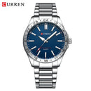 Curren 8452 prata branco presente quartzo homem de negócios relógio de pulso masculino relógio de quartzo simples luxo militar do exército à prova dwaterproof água relógio masculino