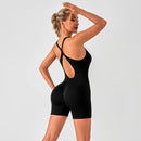 Bodysuit de verão roupas esportivas mulher ginásio sexy bodysuit para festa de fitness shorts macacões feminino yoga combi-calças macacão
