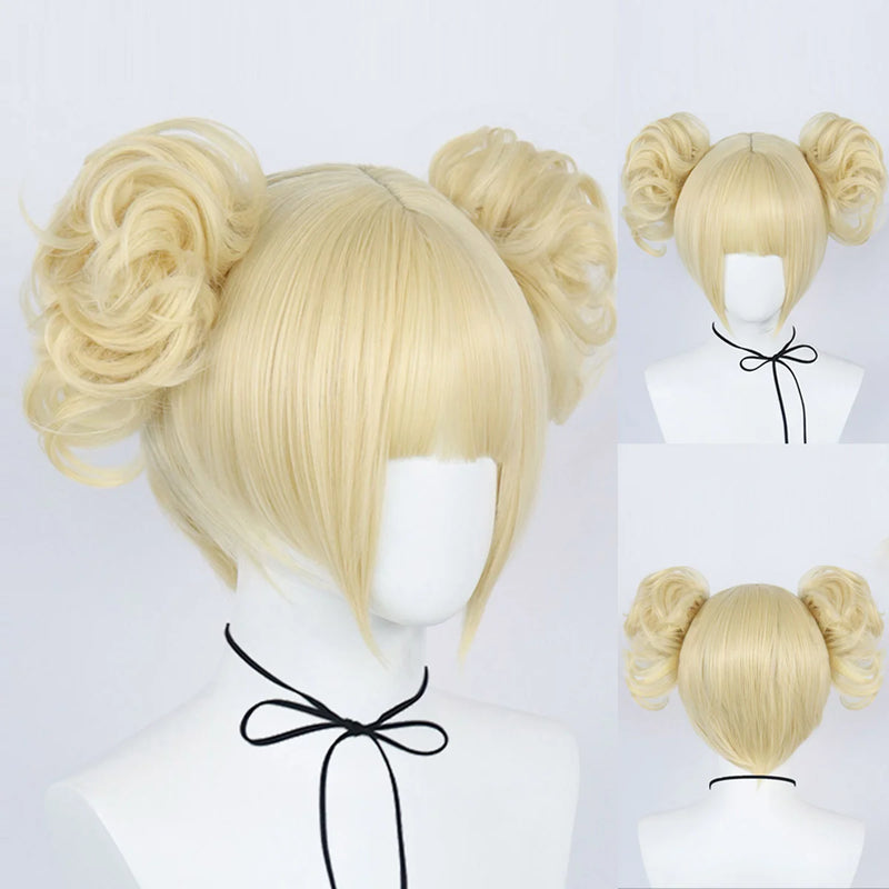 Sintético dourado curto reto 2 tigre clipe cosplay peruca traje feminino