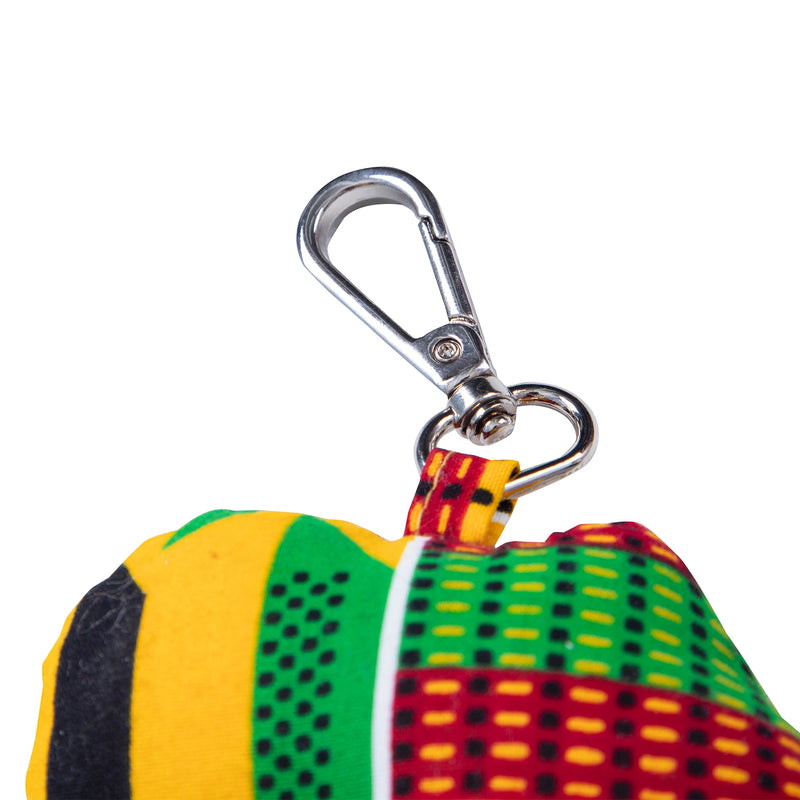 African Dashiki Lovely Ankara Fabric Keychain The Shape of The Map of Africa Key Chains School Bag Pendant Car Keyring Wyb1014