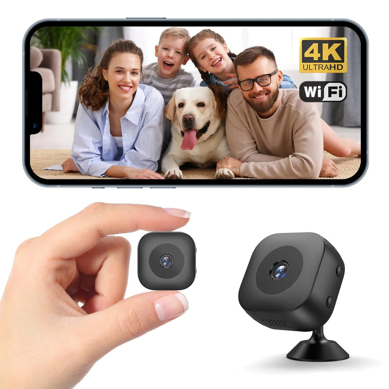 Xiaomi 4k mini câmera wifi ip/ap monitoramento remoto filmadora de detecção móvel portátil câmera de segurança vigilância em casa inteligente