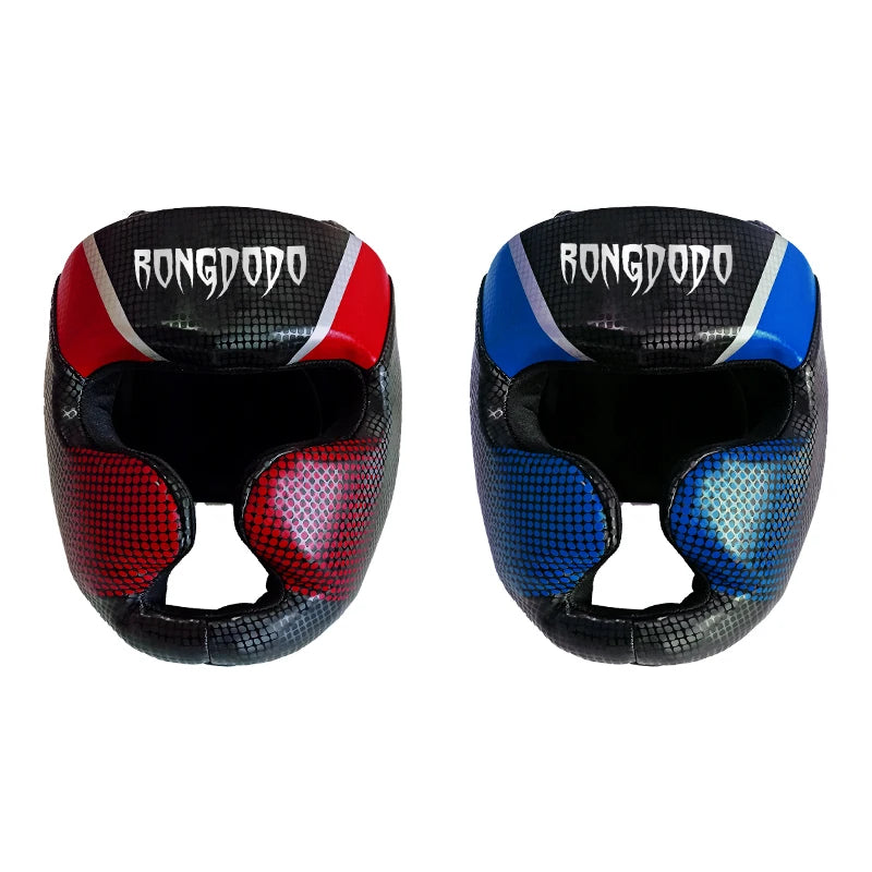 Adults Children MMA Sanda Muay Thai Full-Covered Shock Headgear Training Protective Equipment Boxing Helmet  boxing head guard