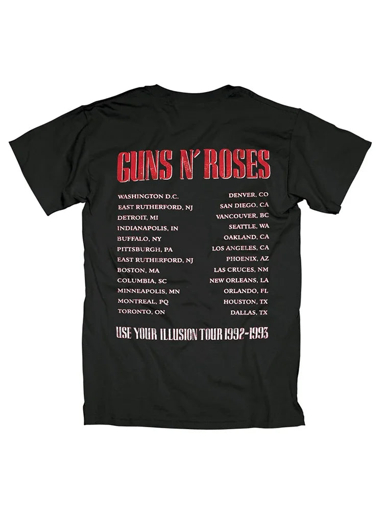 Rock and Roll Fashion singer band Hard Print Short Sleeve Men's Cotton Plus Size T-shirt Oversize Tees